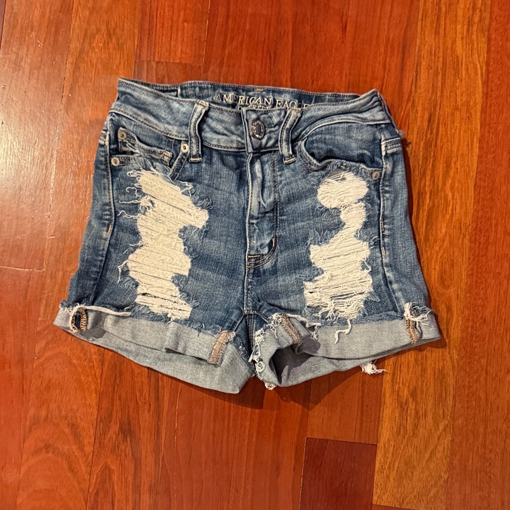 Women’s American Eagle Outfitters Distressed Blue Jean Shorts